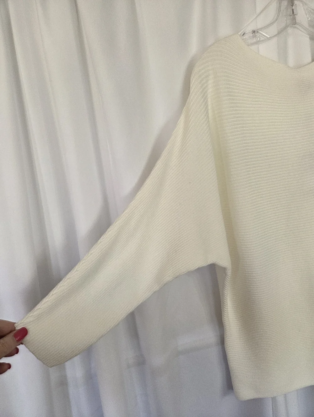 Vince Camuto Buttercream Ribbed Boat Neck Loose Fit Sweater Size S